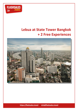 Lebua at State Tower Bangkok + 2 Free Experiences