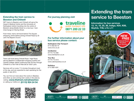 Extending the Tram Service to Beeston
