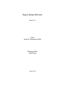 Iraq Literary Review