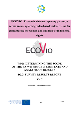 Economic Violence: Opening Pathways Across an Unexplored Gender-Based Violence Issue for Guaranteeing the Women and Children’S Fundamental Rights