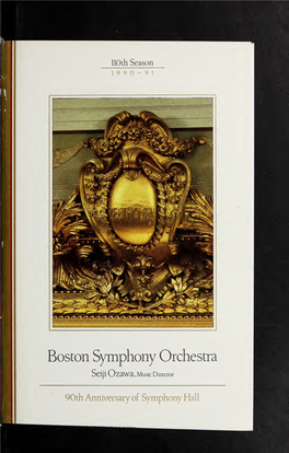 Boston Symphony Orchestra Concert Programs, Season 110, 1990-1991