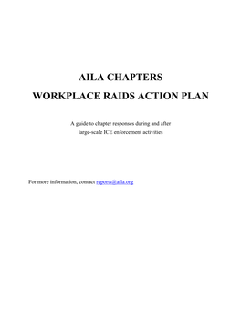 AILA Workplace Raids Action Plan