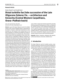 Distal Turbidite Fan/Lobe Succession of the Late Oligocene Zuberec Fm