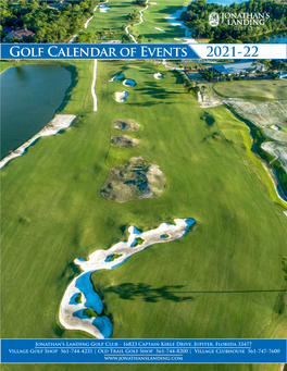 Golf Calendar of Events 2020-21