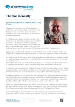 Thomas Keneally