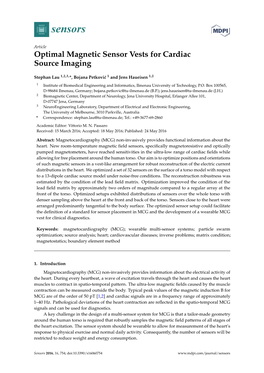 Optimal Magnetic Sensor Vests for Cardiac Source Imaging