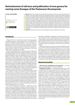 Reinstatement of Old Taxa and Publication of New Genera for Naming Some Lineages of the Pezizaceae (Ascomycota)