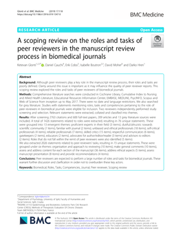 A Scoping Review on the Roles and Tasks of Peer