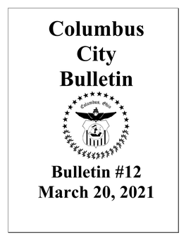 Bulletin #12 March 20, 2021