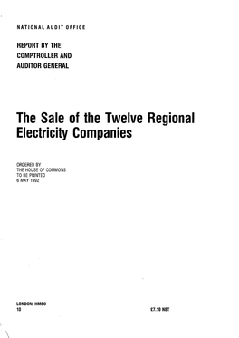 The Sale of the Twelve Regional Electricity Companies