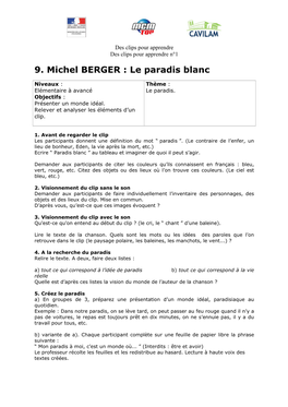 Michel Berger Le Paradis Blanc