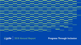 Progress Through Inclusion 2018 Annual Report