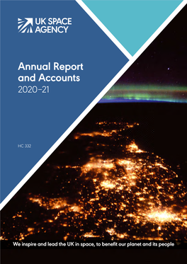 UK Space Agency Annual Report and Accounts 2019-20