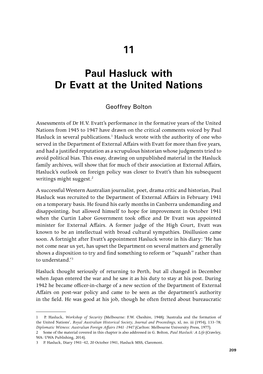 11 Paul Hasluck with Dr Evatt at the United Nations