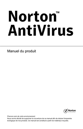 Norton Antivirus™ Manuels Du Produit