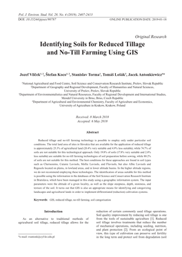 Identifying Soils for Reduced Tillage and No-Till Farming Using GIS