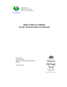 Of River Condition for the North Esk River Catchment