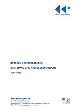 Open Space Study Assessment Report