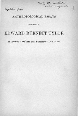 Edward Burnett Tyeor