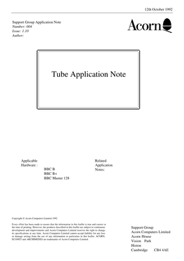 Application Note Number: 004 Issue: 1.10 Author