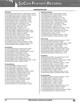 Socon Playoff Records