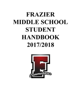 Frazier Middle School Student Handbook 2017/2018