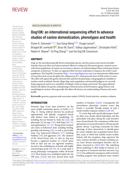 An International Sequencing Effort to Advance Studies