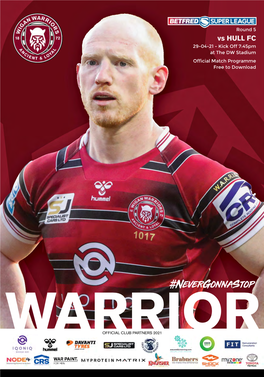 Wigan Warriors V Hull FC Programme