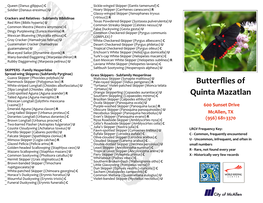 QM Butterfly Checklist