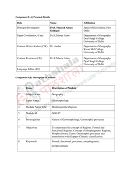 Role Name Affiliation Principal Investigator Prof. Masood Ahsan