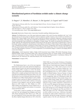 Distributional Pattern of Sardinian Orchids Under a Climate Change Scenario