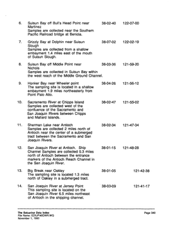 9. Suisun Bay Off Bull's Head Point Near Martinez Samples Are