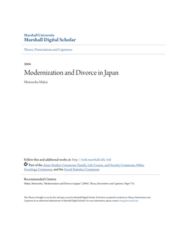 Modernization and Divorce in Japan Motonobu Mukai