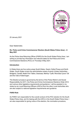 PCC Stakeholder Letter 2021