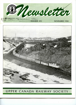 UPPER CANADA RAILWAY SOCIETY 2 • UCRS Newsletter • November 1990