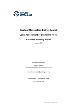 Bradford Metropolitan District Council Local Assessment of Swimming