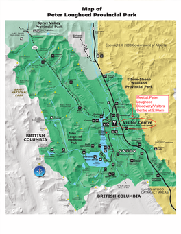 Map of Peter Lougheed Provincial Park