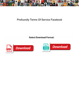 Profoundly Terms of Service Facebook
