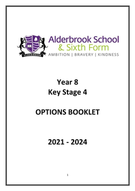Year 8 Key Stage 4 OPTIONS BOOKLET 2021