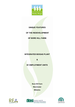 Unique Features of the Redevelopment of Bore Hill