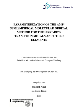 Parameterization of the Am1* Semiempirical Molecular Orbital Method for the First-Row Transition Metals and Other Elements