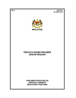 Malaysia Penyata Rasmi Parlimen Dewan Negara