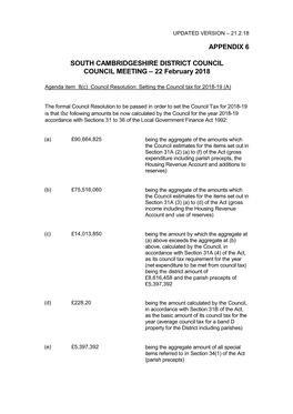 Appendix 6 South Cambridgeshire District