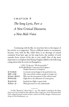 Chapter 6 the Song Lyric, Part 2: a New Critical Discourse, a New Male Voice