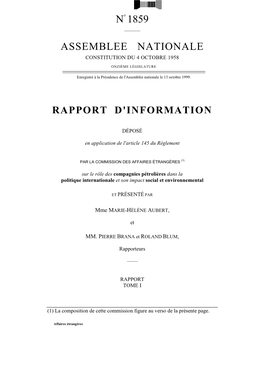 N° 1859 Assemblee Nationale