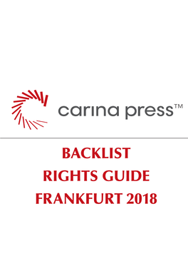 Frankfurt Carina Press Backlist Catalog A4 Size.Indd