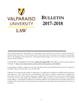 Bulletin 2017-2018