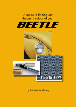 A Guide to Finding out the Paint Colour of Your VW Beetle