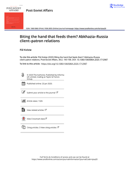Abkhazia–Russia Client–Patron Relations