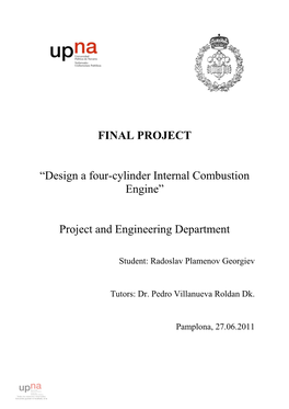 Design a Four-Cylinder Internal Combustion Engine”